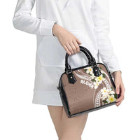 Aloha Hawaii Festive Shoulder Handbag Frangipani Lace Classic - Beige
