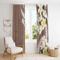 Aloha Hawaii Festive Window Curtain Frangipani Lace Classic - Beige LT7 - Polynesian Pride