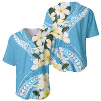 Aloha Hawaii Festive Baseball Jersey Frangipani Lace Classic - Turquoise LT7 - Polynesian Pride