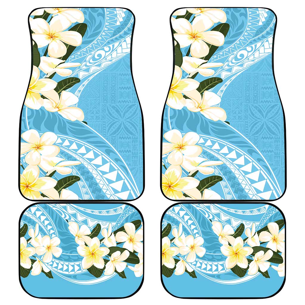 Aloha Hawaii Festive Car Mats Frangipani Lace Classic - Turquoise