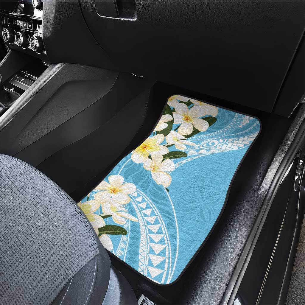 Aloha Hawaii Festive Car Mats Frangipani Lace Classic - Turquoise