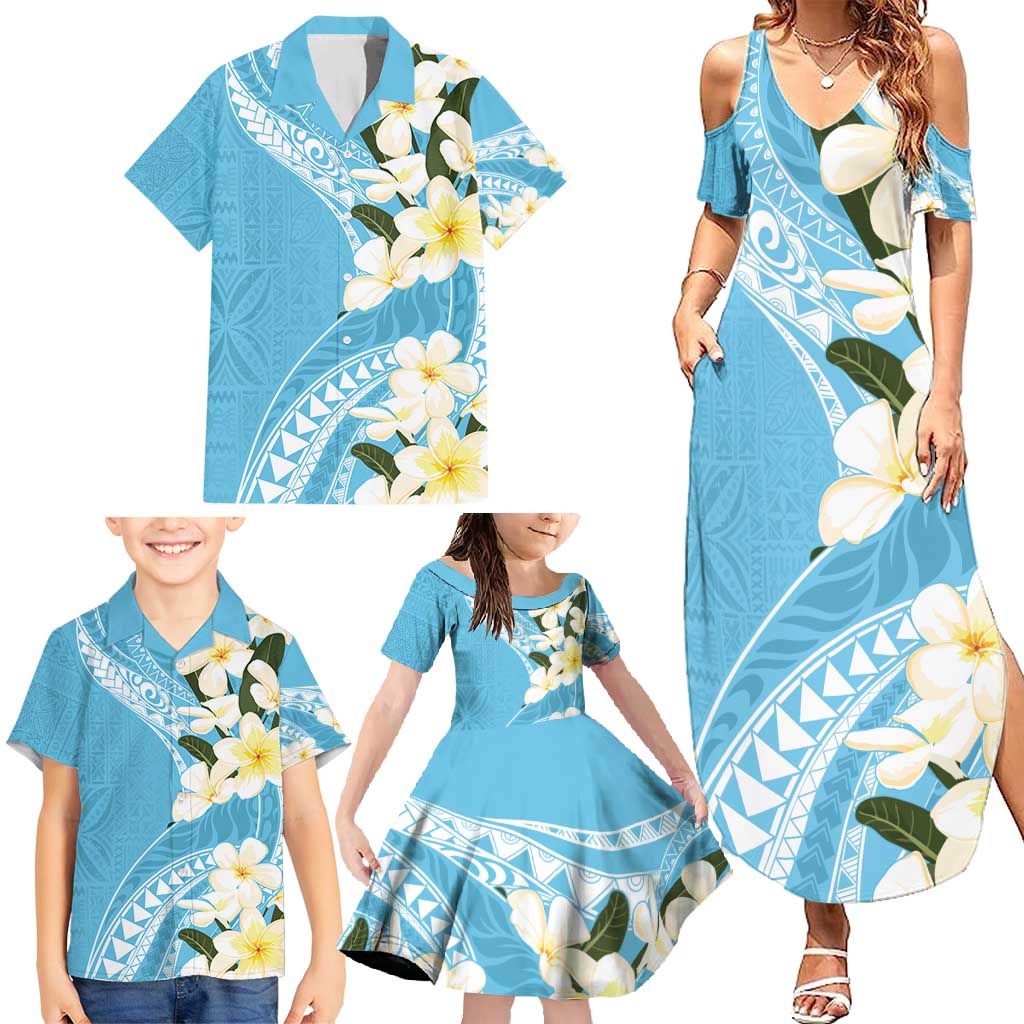 Aloha Hawaii Festive Family Matching Summer Maxi Dress and Hawaiian Sh