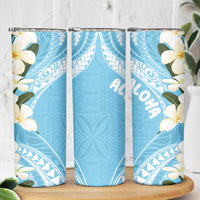 Aloha Hawaii Festive Skinny Tumbler Frangipani Lace Classic - Turquoise
