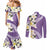 Aloha Hawaii Festive Couples Matching Mermaid Dress and Long Sleeve Button Shirt Frangipani Lace Classic - Lavender