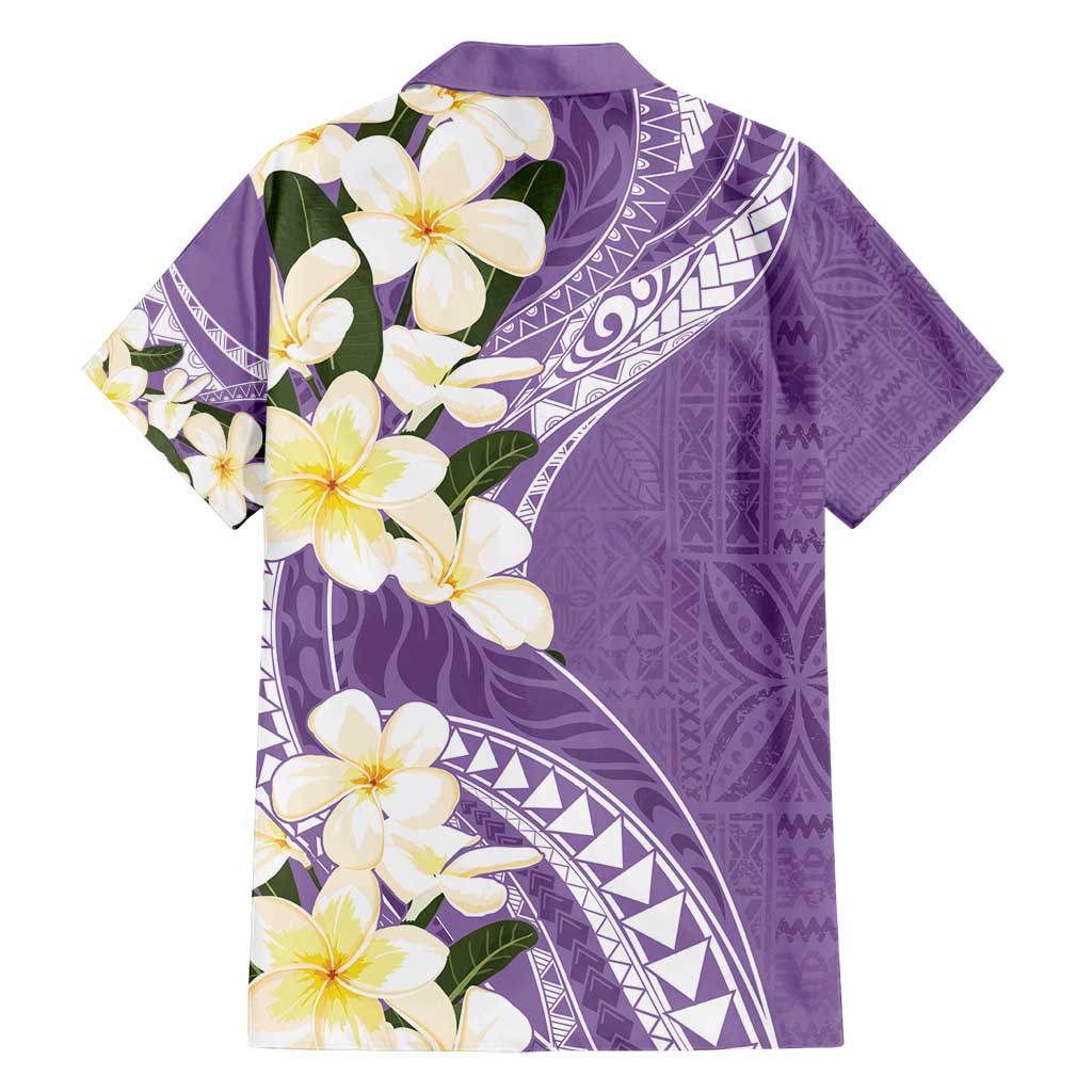 Aloha Hawaii Festive Family Matching Tank Maxi Dress and Hawaiian Shirt Frangipani Lace Classic - Lavender LT7 - Polynesian Pride