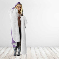 Aloha Hawaii Festive Hooded Blanket Frangipani Lace Classic - Lavender
