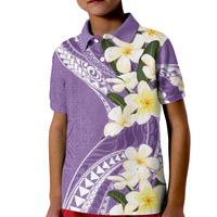 Aloha Hawaii Festive Kid Polo Shirt Frangipani Lace Classic - Lavender