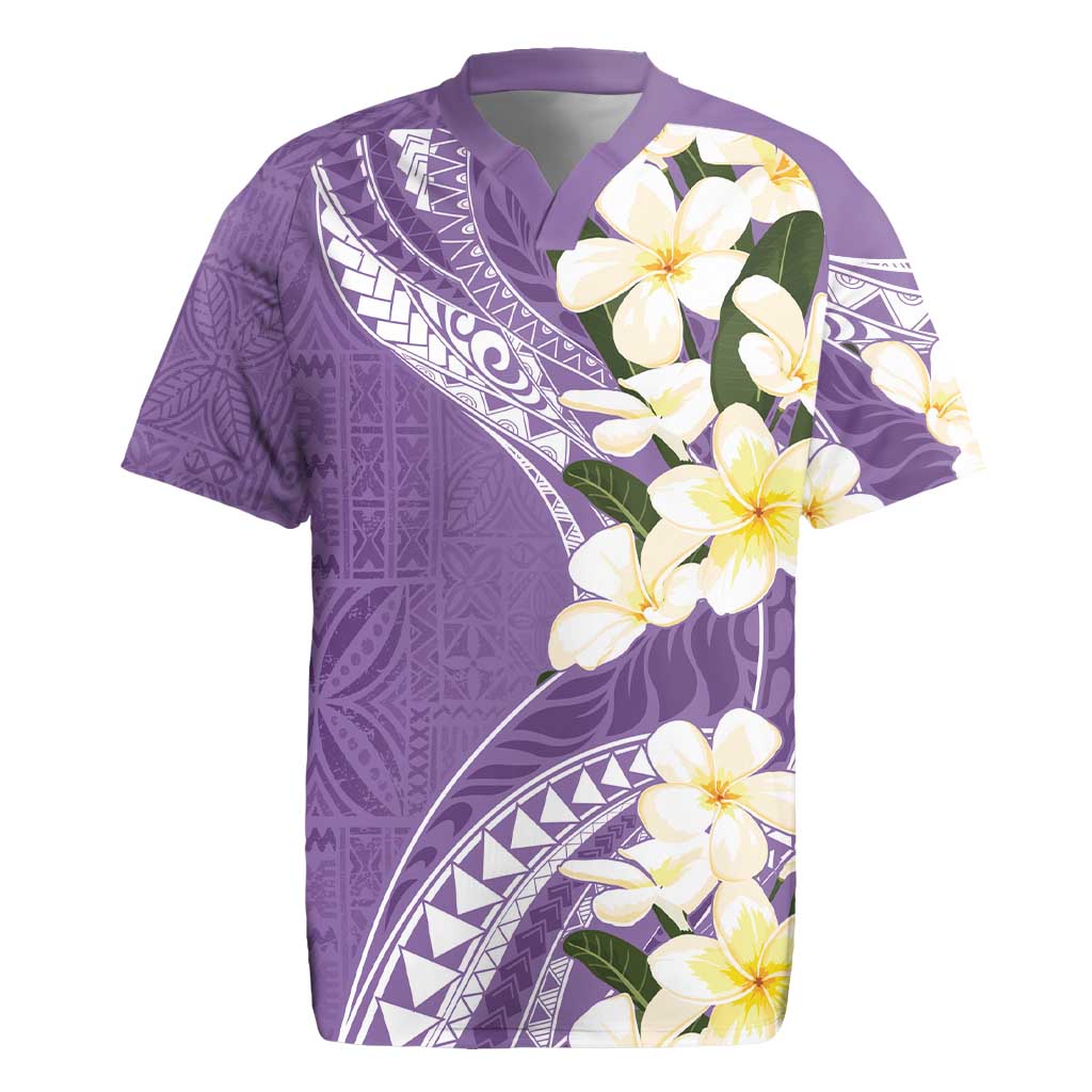 Aloha Hawaii Festive Rugby Jersey Frangipani Lace Classic - Lavender