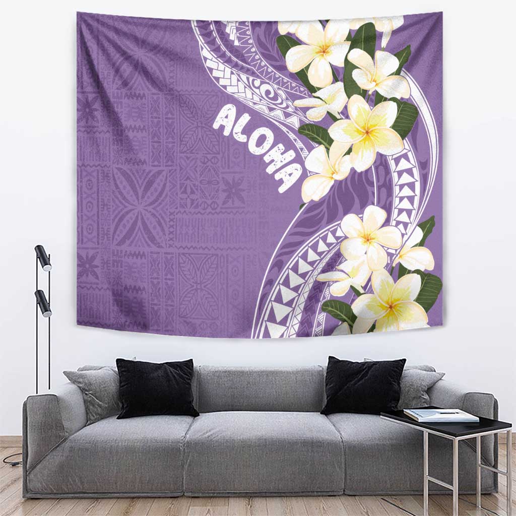 Aloha Hawaii Festive Tapestry Frangipani Lace Classic - Lavender LT7 Lavender - Polynesian Pride