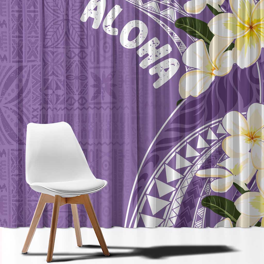 Aloha Hawaii Festive Window Curtain Frangipani Lace Classic - Lavender LT7 - Polynesian Pride