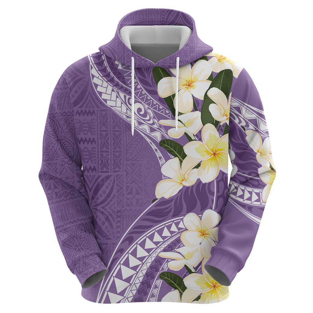 Aloha Hawaii Festive Zip Hoodie Frangipani Lace Classic - Lavender LT7 - Polynesian Pride