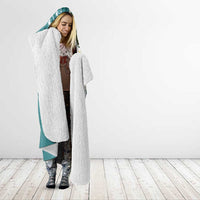 Aloha Hawaii Festive Hooded Blanket Frangipani Lace Classic - Teal LT7 - Polynesian Pride