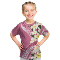 Aloha Hawaii Festive Kid T Shirt Frangipani Lace Classic - Rosy
