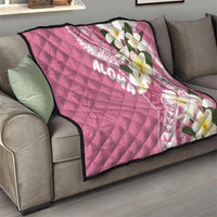 Aloha Hawaii Festive Quilt Frangipani Lace Classic - Rosy