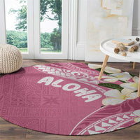 Aloha Hawaii Festive Round Carpet Frangipani Lace Classic - Rosy LT7 - Polynesian Pride