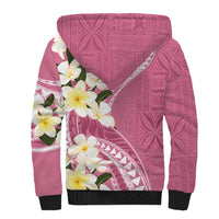 Aloha Hawaii Festive Sherpa Hoodie Frangipani Lace Classic - Rosy