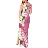 Aloha Hawaii Festive Tank Maxi Dress Frangipani Lace Classic - Rosy