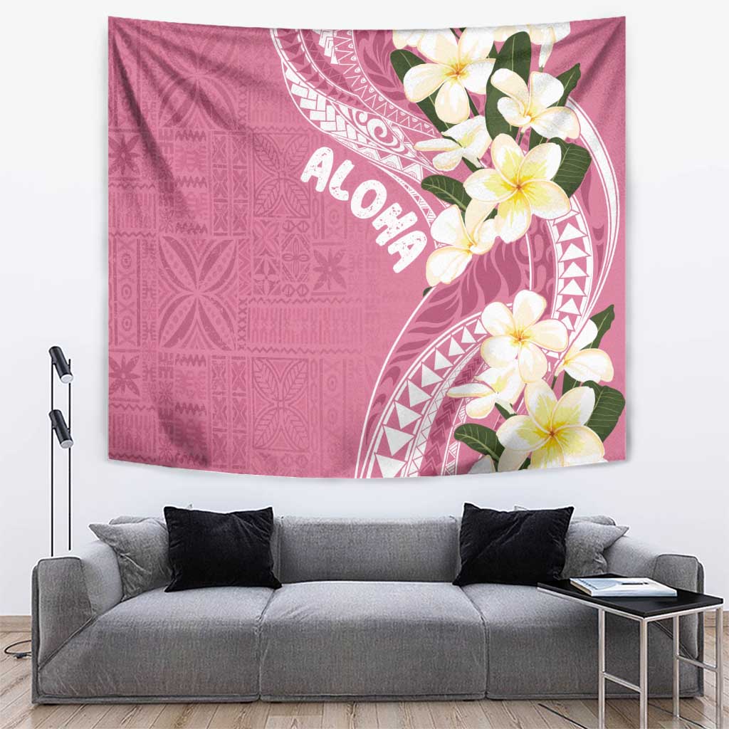 Aloha Hawaii Festive Tapestry Frangipani Lace Classic - Rosy LT7 Pink - Polynesian Pride