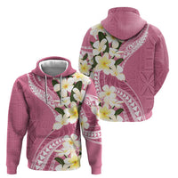 Aloha Hawaii Festive Zip Hoodie Frangipani Lace Classic - Rosy LT7 - Polynesian Pride