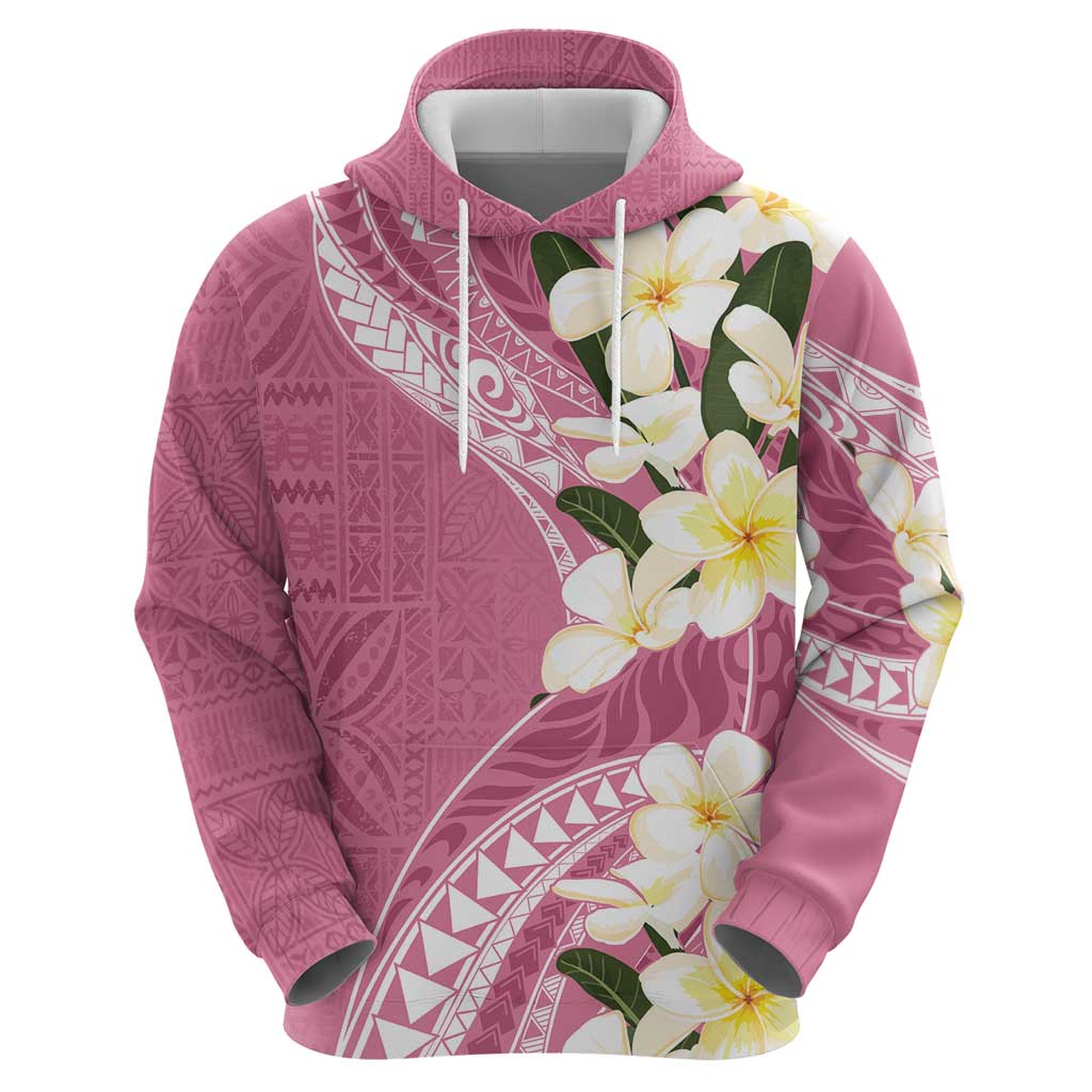 Aloha Hawaii Festive Zip Hoodie Frangipani Lace Classic - Rosy LT7 - Polynesian Pride