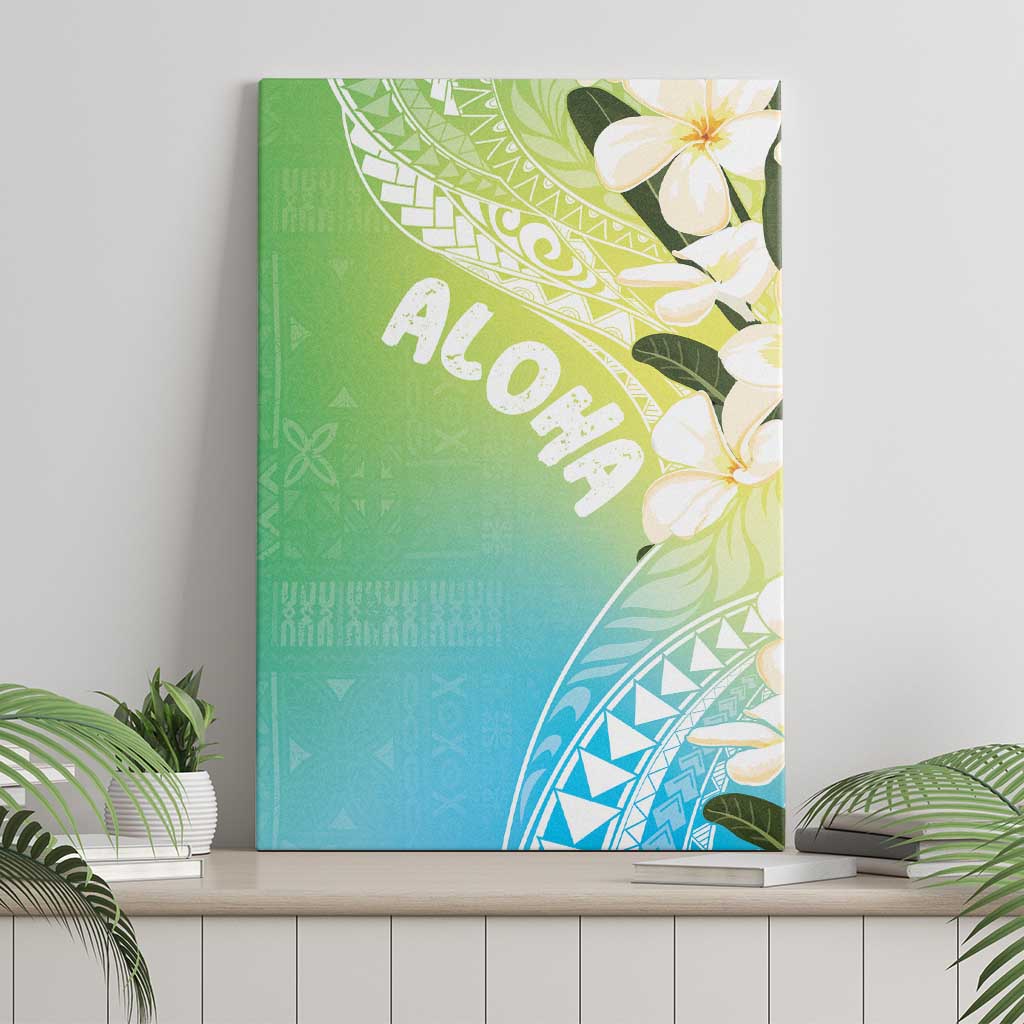 Aloha Hawaii Festive Canvas Wall Art Frangipani Lace Classic - Summer Vibes
