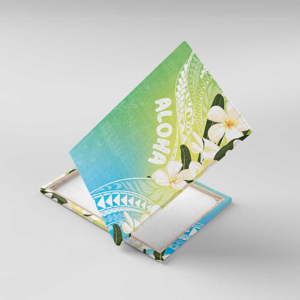 Aloha Hawaii Festive Canvas Wall Art Frangipani Lace Classic - Summer Vibes
