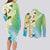 Aloha Hawaii Festive Couples Matching Long Sleeve Bodycon Dress and Long Sleeve Button Shirt Frangipani Lace Classic - Summer Vibes