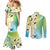 Aloha Hawaii Festive Couples Matching Mermaid Dress and Long Sleeve Button Shirt Frangipani Lace Classic - Summer Vibes