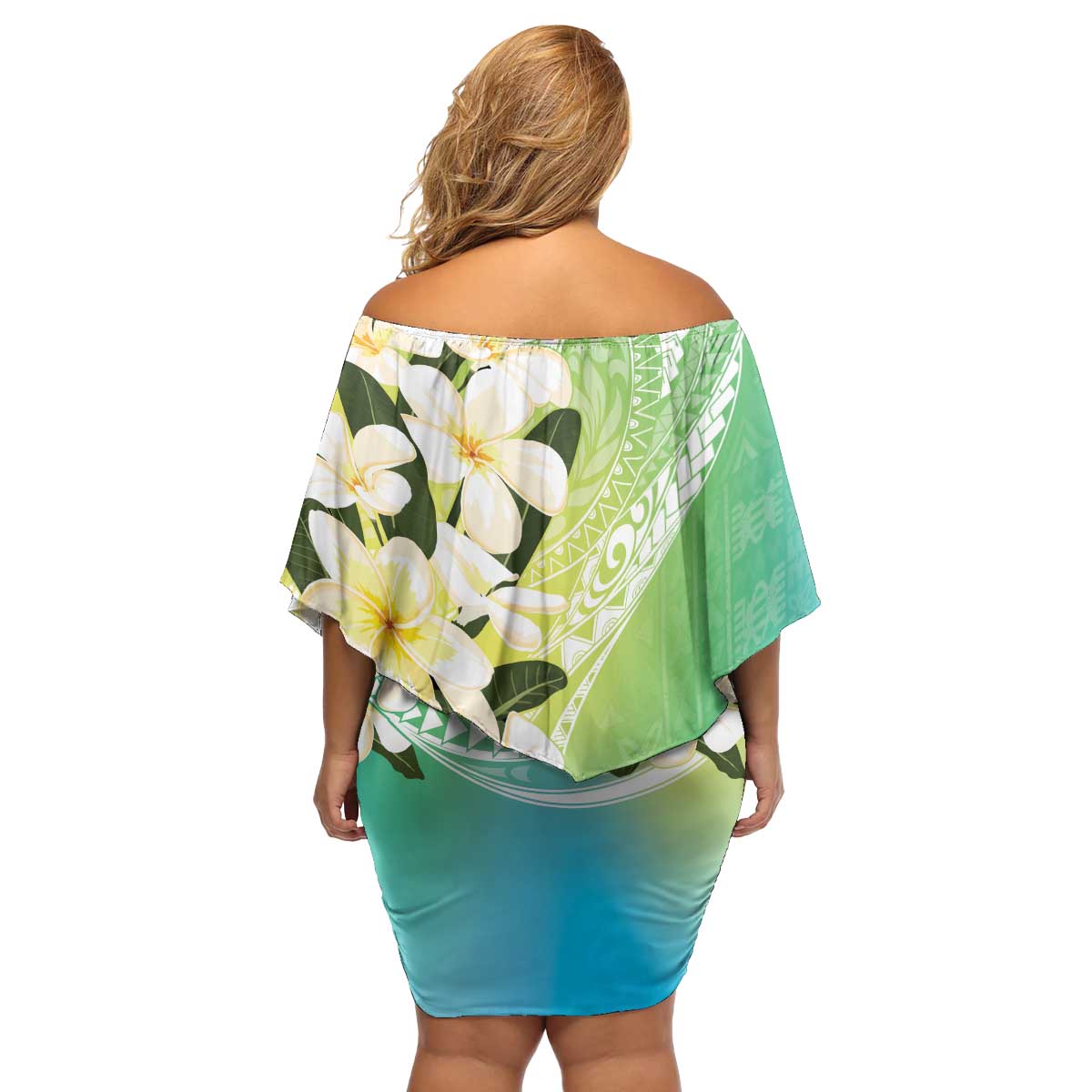 Aloha Hawaii Festive Family Matching Off Shoulder Short Dress and Hawaiian Shirt Frangipani Lace Classic - Summer Vibes
