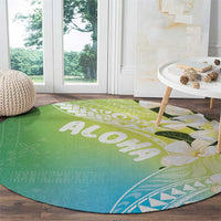 Aloha Hawaii Festive Round Carpet Frangipani Lace Classic - Summer Vibes LT7 - Polynesian Pride