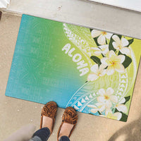 Aloha Hawaii Festive Rubber Doormat Frangipani Lace Classic - Summer Vibes