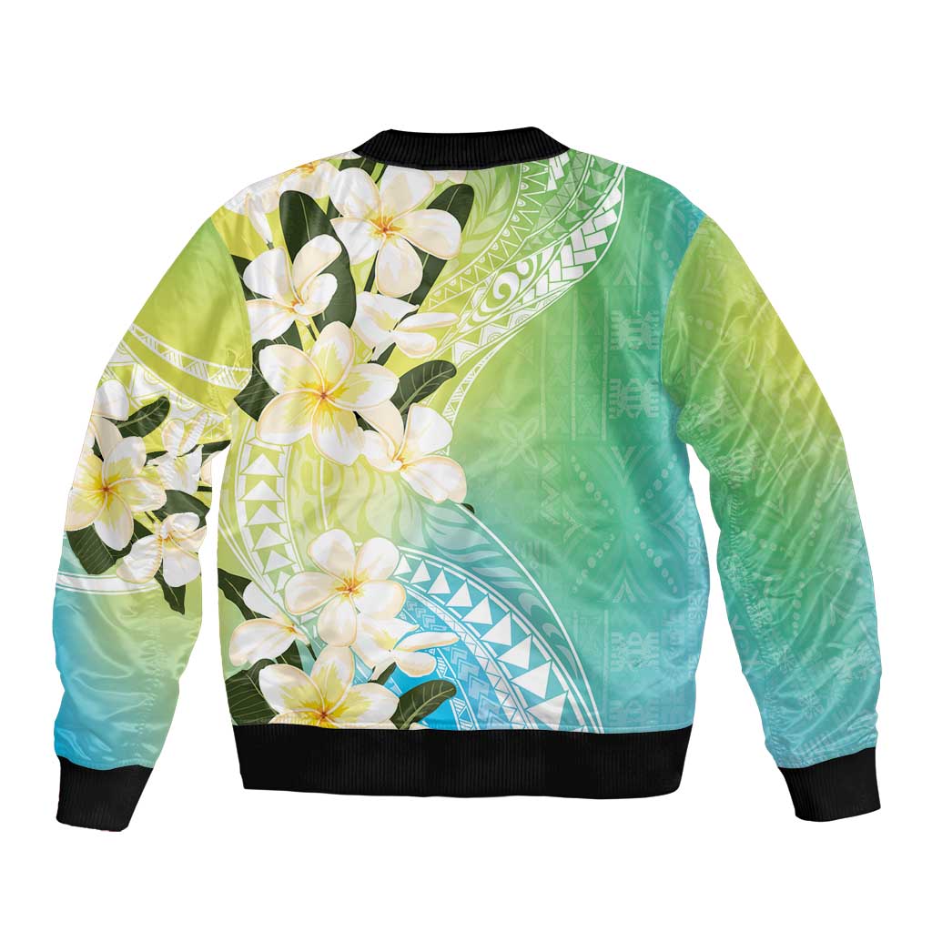 Aloha Hawaii Festive Sleeve Zip Bomber Jacket Frangipani Lace Classic - Summer Vibes LT7 - Polynesian Pride