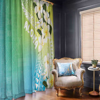 Aloha Hawaii Festive Window Curtain Frangipani Lace Classic - Summer Vibes LT7 - Polynesian Pride