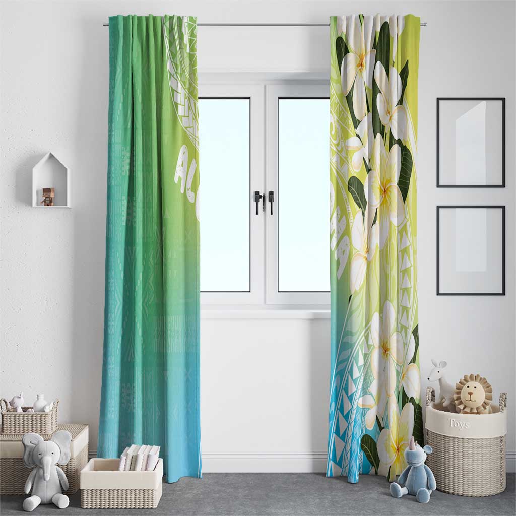 Aloha Hawaii Festive Window Curtain Frangipani Lace Classic - Summer Vibes LT7 - Polynesian Pride