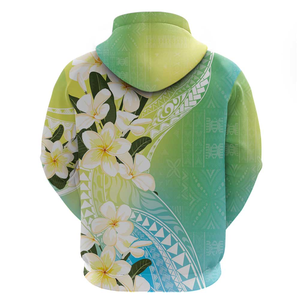 Aloha Hawaii Festive Zip Hoodie Frangipani Lace Classic - Summer Vibes LT7 - Polynesian Pride