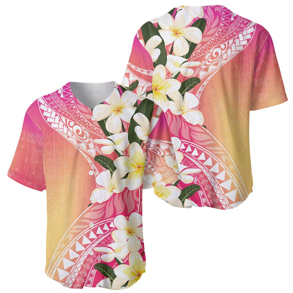 Aloha Hawaii Festive Baseball Jersey Frangipani Lace Classic - Spring Vibes LT7 - Polynesian Pride