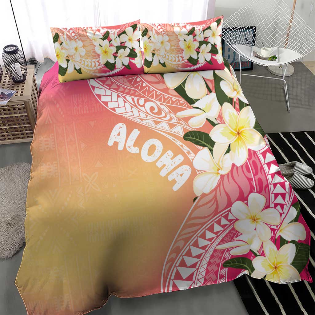 Aloha Hawaii Festive Bedding Set Frangipani Lace Classic - Spring Vibes
