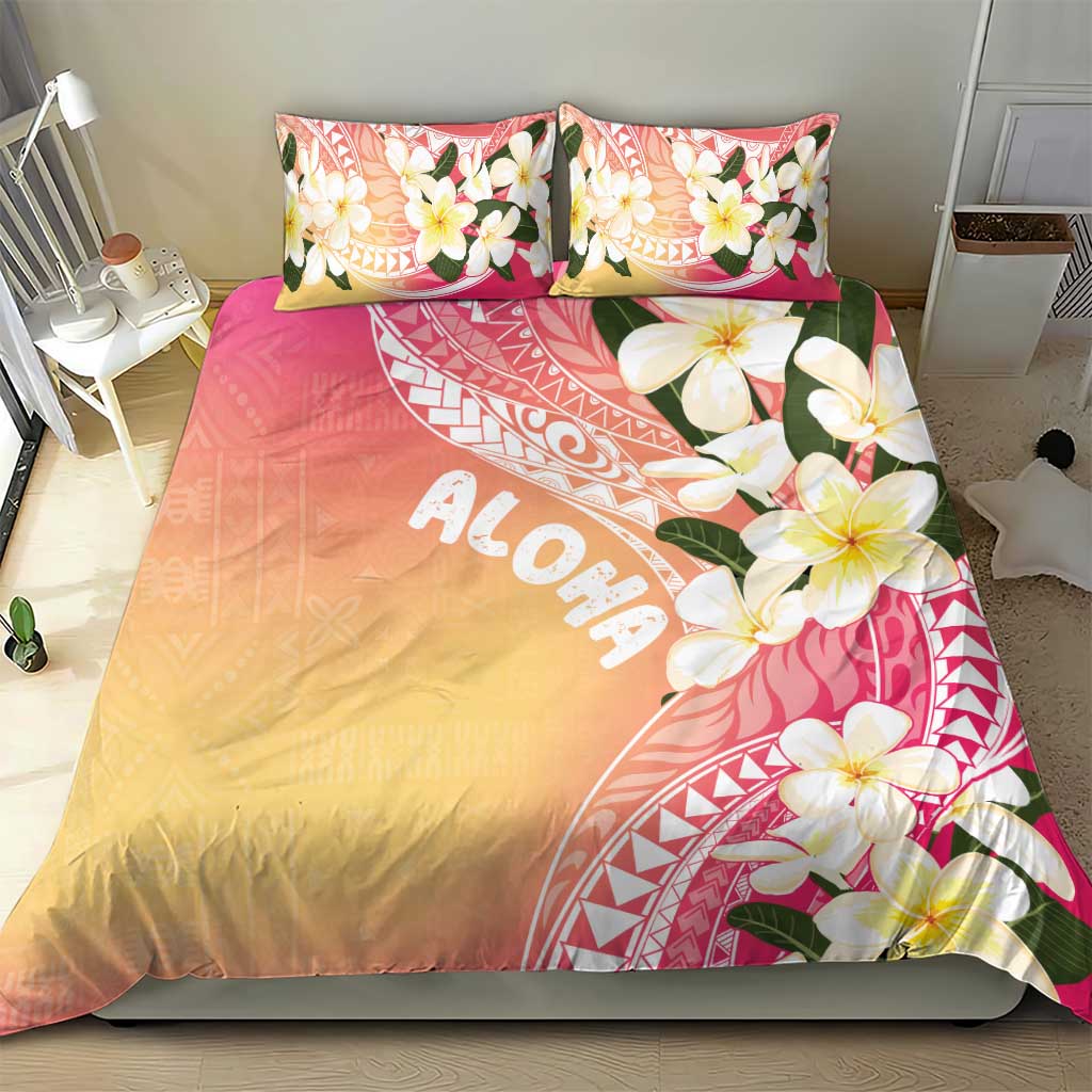 Aloha Hawaii Festive Bedding Set Frangipani Lace Classic - Spring Vibes