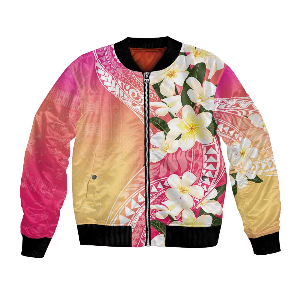 Aloha Hawaii Festive Bomber Jacket Frangipani Lace Classic - Spring Vibes LT7 Unisex Colorful - Polynesian Pride