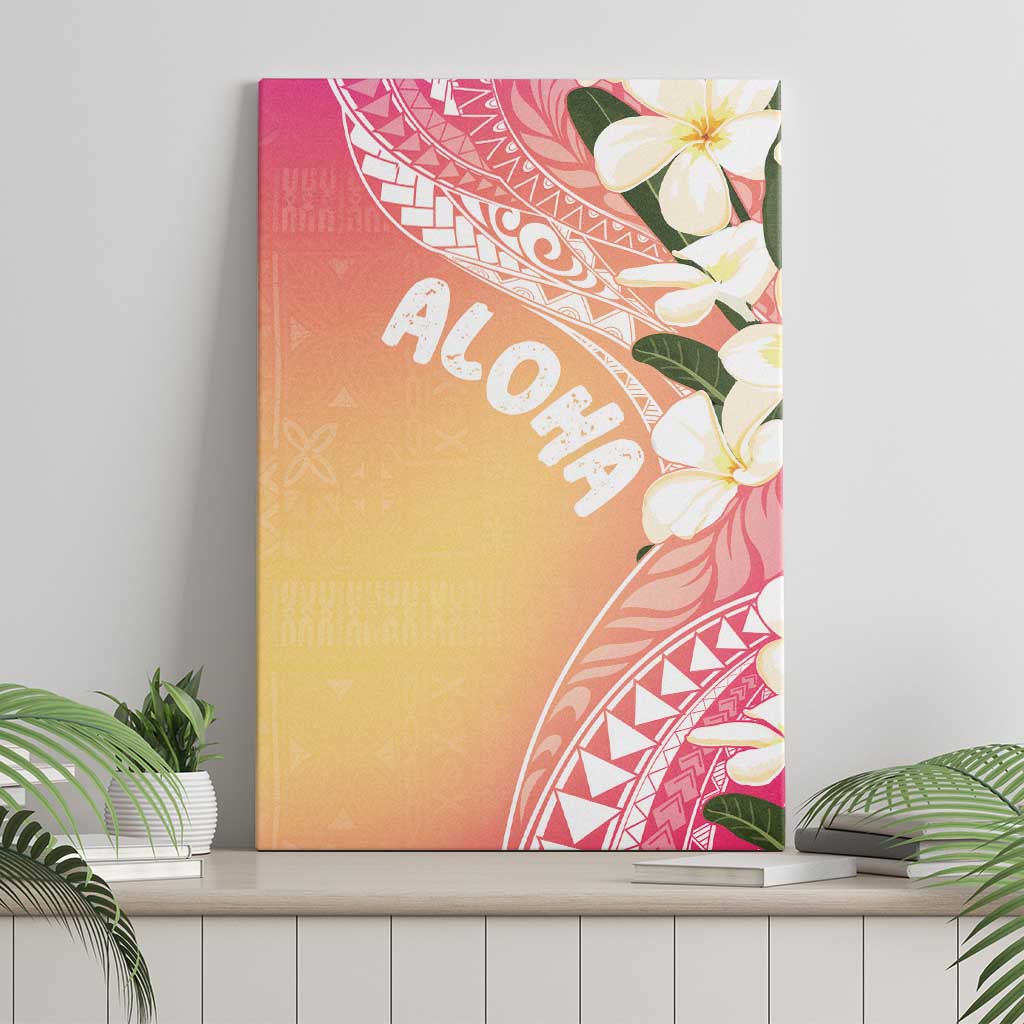 Aloha Hawaii Festive Canvas Wall Art Frangipani Lace Classic - Spring Vibes