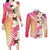 Aloha Hawaii Festive Couples Matching Long Sleeve Bodycon Dress and Long Sleeve Button Shirt Frangipani Lace Classic - Spring Vibes