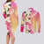 Aloha Hawaii Festive Couples Matching Long Sleeve Bodycon Dress and Long Sleeve Button Shirt Frangipani Lace Classic - Spring Vibes