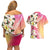 Aloha Hawaii Festive Couples Matching Off Shoulder Short Dress and Hawaiian Shirt Frangipani Lace Classic - Spring Vibes