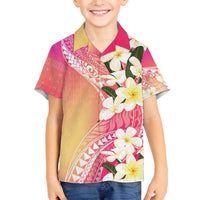 Aloha Hawaii Festive Family Matching Off The Shoulder Long Sleeve Dress and Hawaiian Shirt Frangipani Lace Classic - Spring Vibes LT7 Son's Shirt Colorful - Polynesian Pride