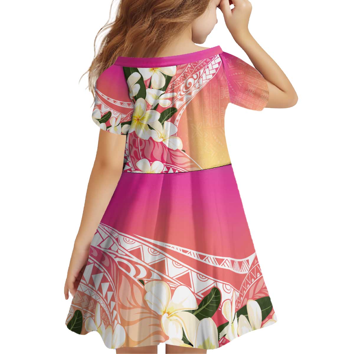 Aloha Hawaii Festive Family Matching Off Shoulder Short Dress and Hawaiian Shirt Frangipani Lace Classic - Spring Vibes