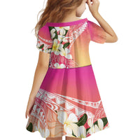 Aloha Hawaii Festive Kid Short Sleeve Dress Frangipani Lace Classic - Spring Vibes