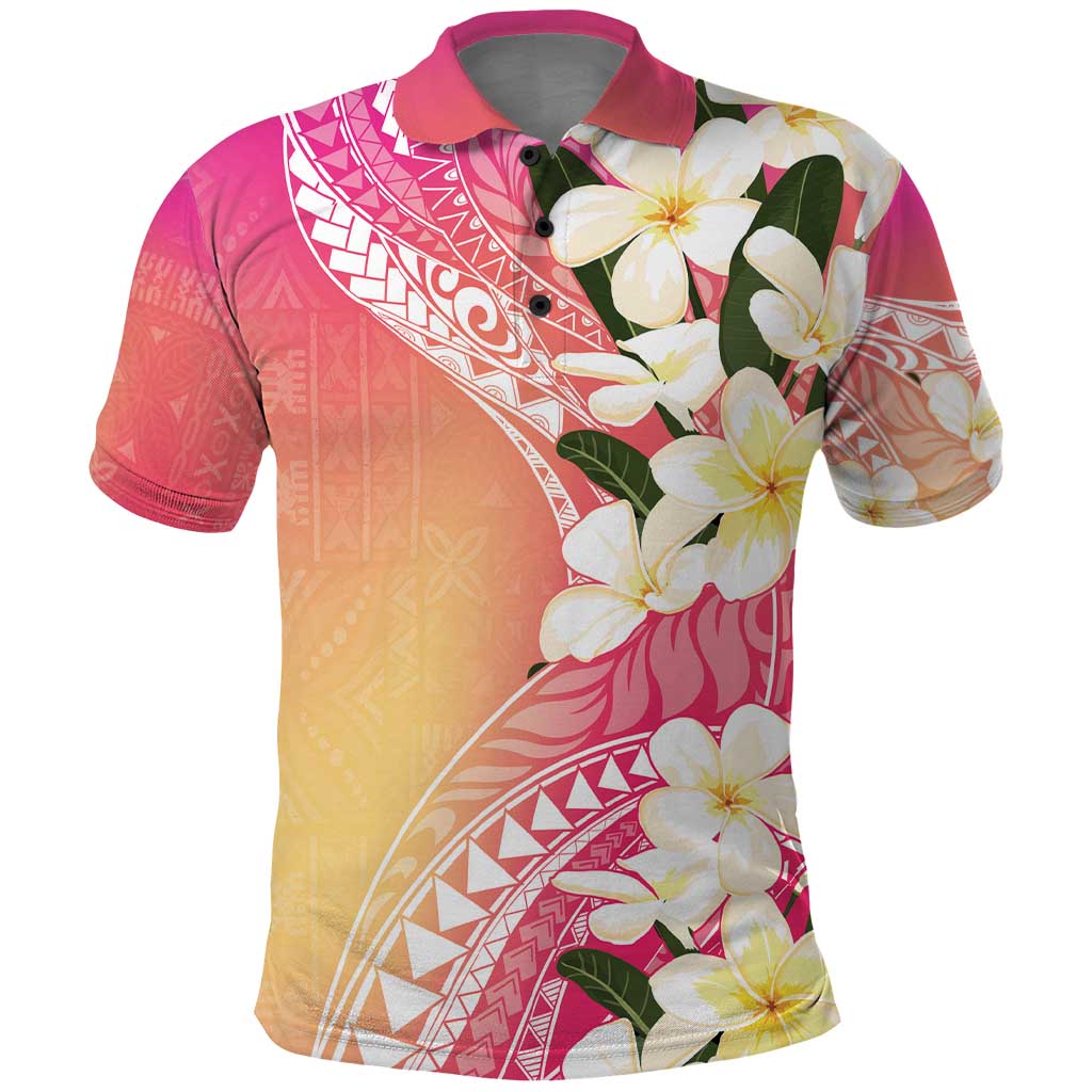 Aloha Hawaii Festive Polo Shirt Frangipani Lace Classic - Spring Vibes