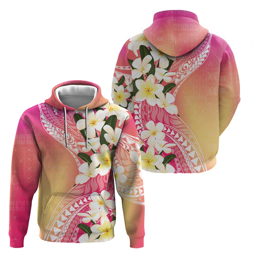 Aloha Hawaii Festive Zip Hoodie Frangipani Lace Classic - Spring Vibes LT7 - Polynesian Pride