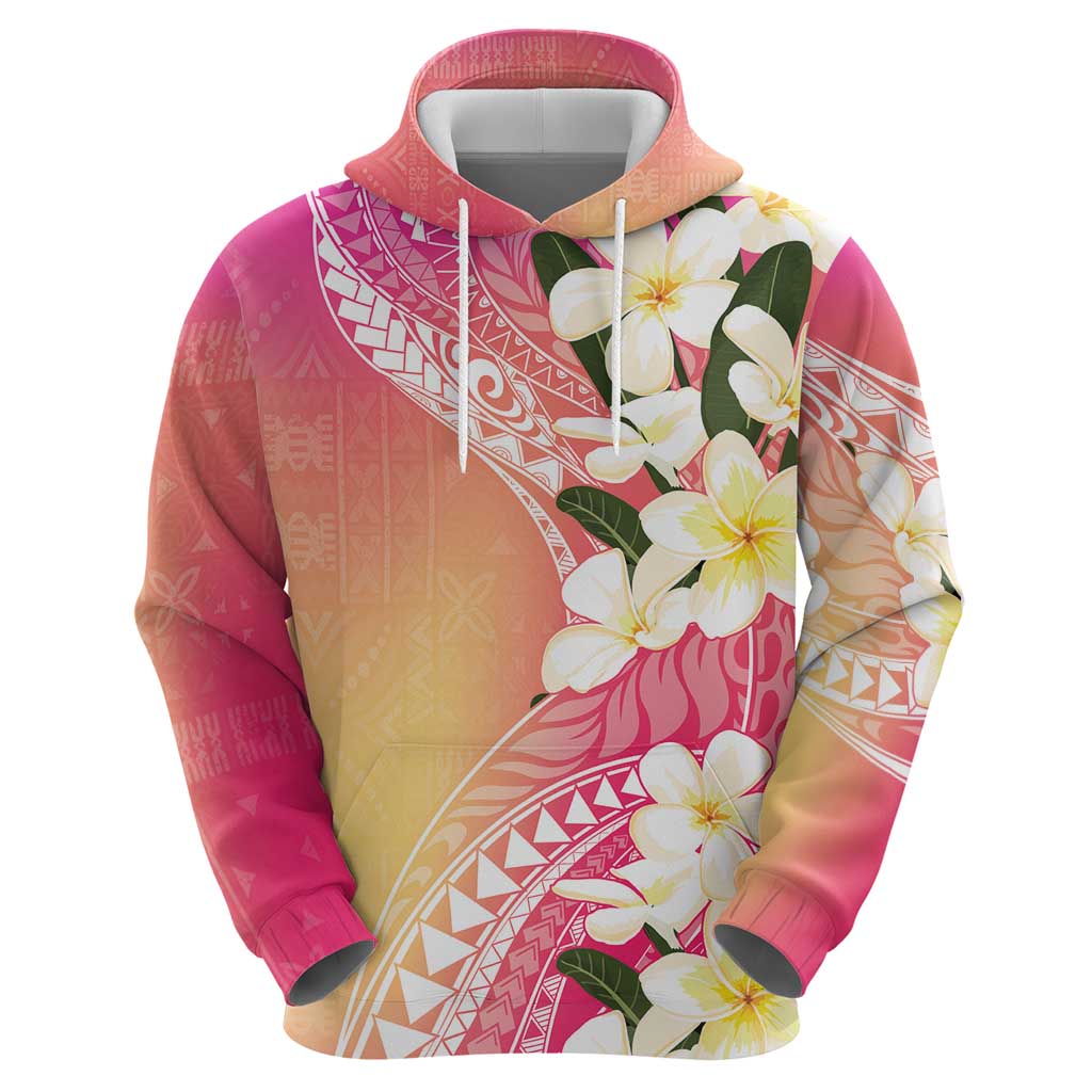 Aloha Hawaii Festive Zip Hoodie Frangipani Lace Classic - Spring Vibes LT7 - Polynesian Pride