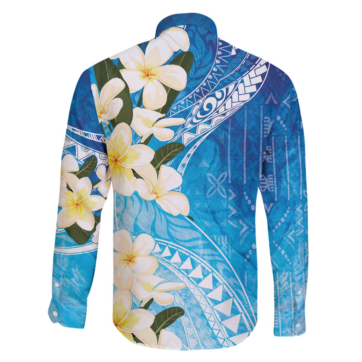 Aloha Hawaii Festive Family Matching Off The Shoulder Long Sleeve Dress and Hawaiian Shirt Frangipani Lace Classic - Oceanic LT7 - Polynesian Pride